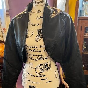 Leather Limited Black Leather Jacket With Open Front Women’s Size XL